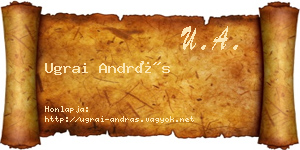 Ugrai András névjegykártya
